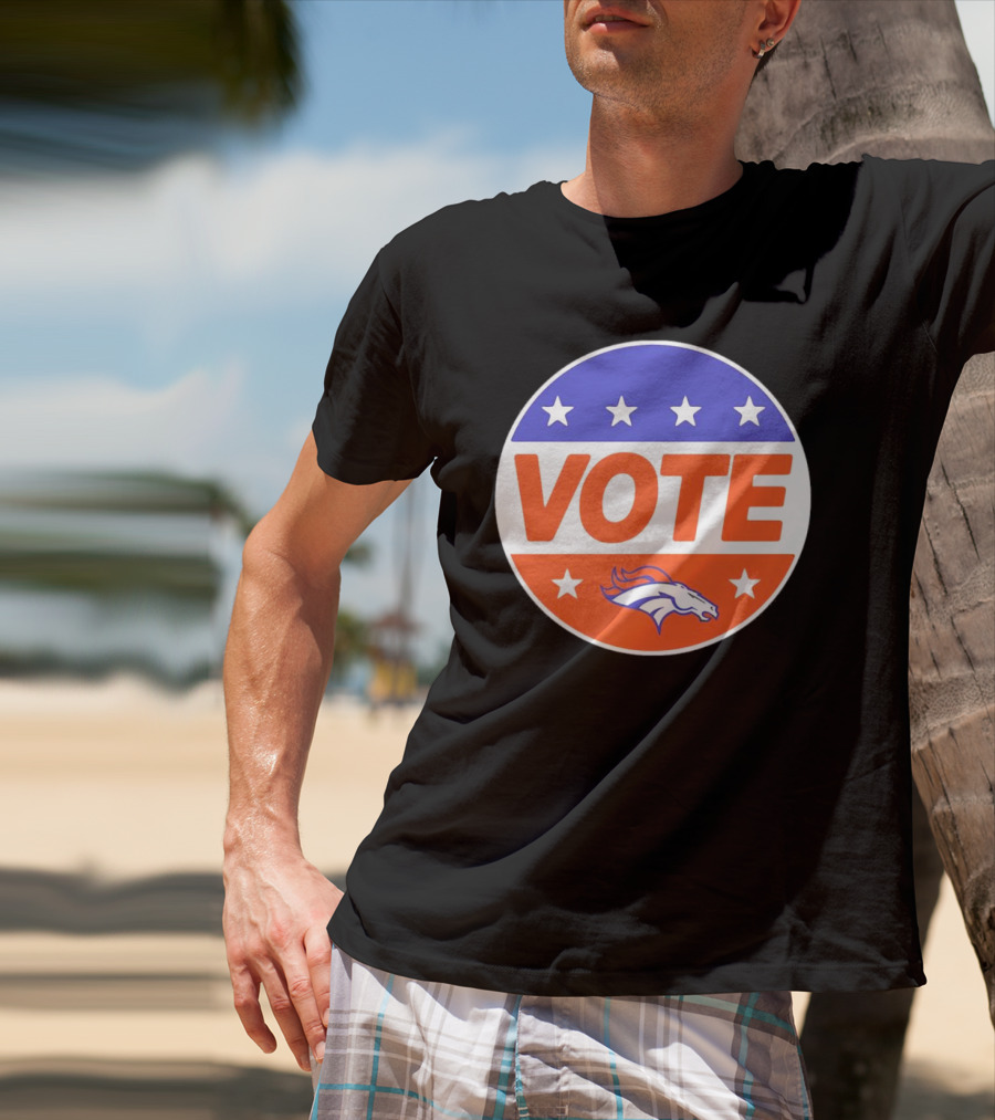 Vote Denver Broncos Team Logo Stars T-Shirt