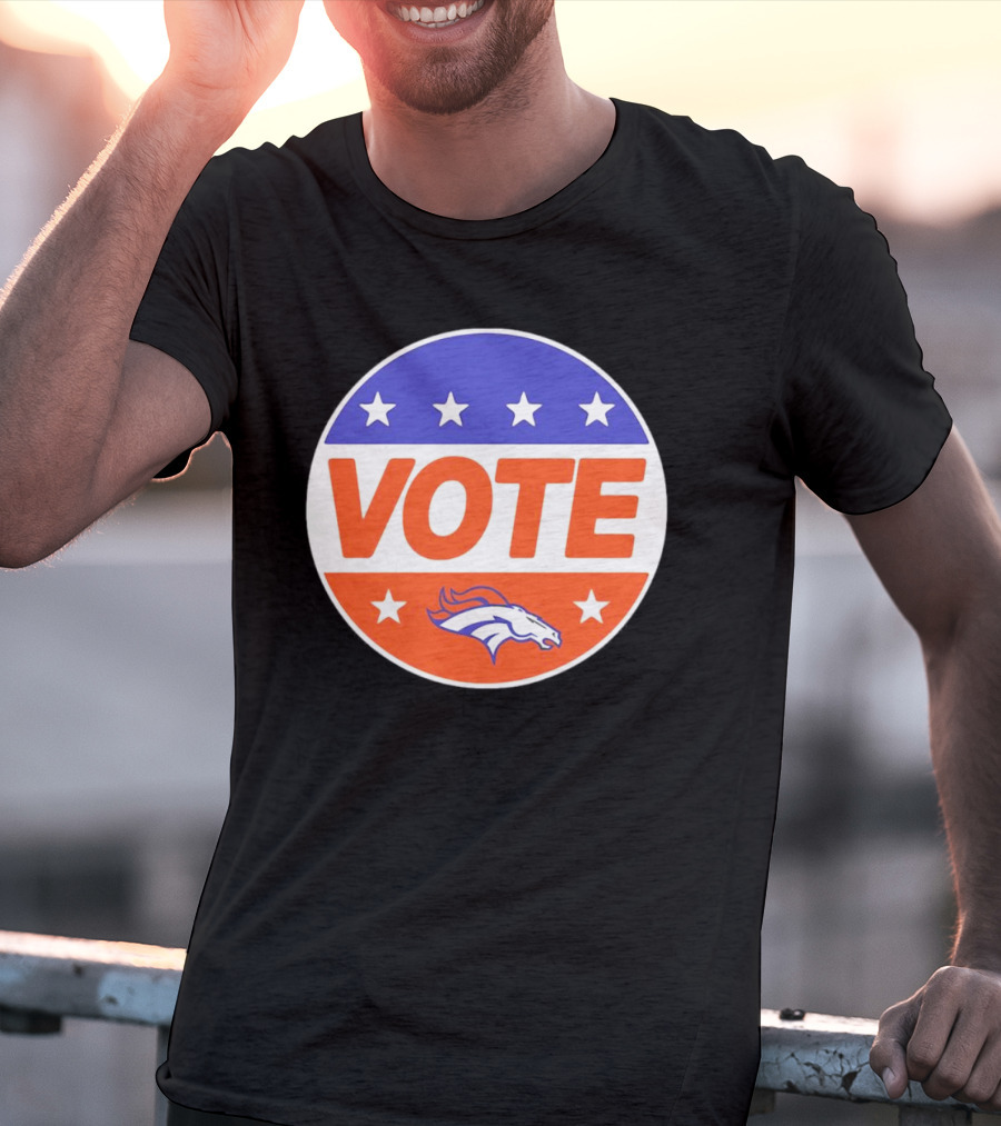 Vote Denver Broncos Team Logo Stars T-Shirt
