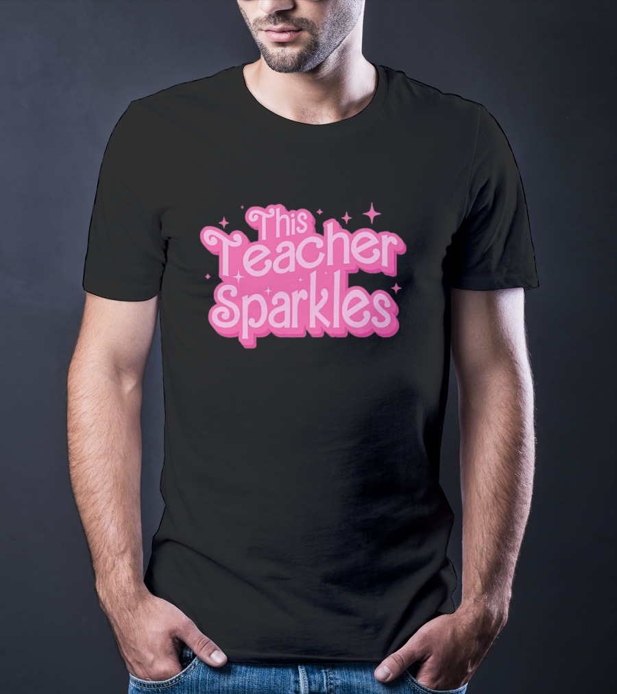 Barbie This Teacher Sparkles Pink T-Shirt