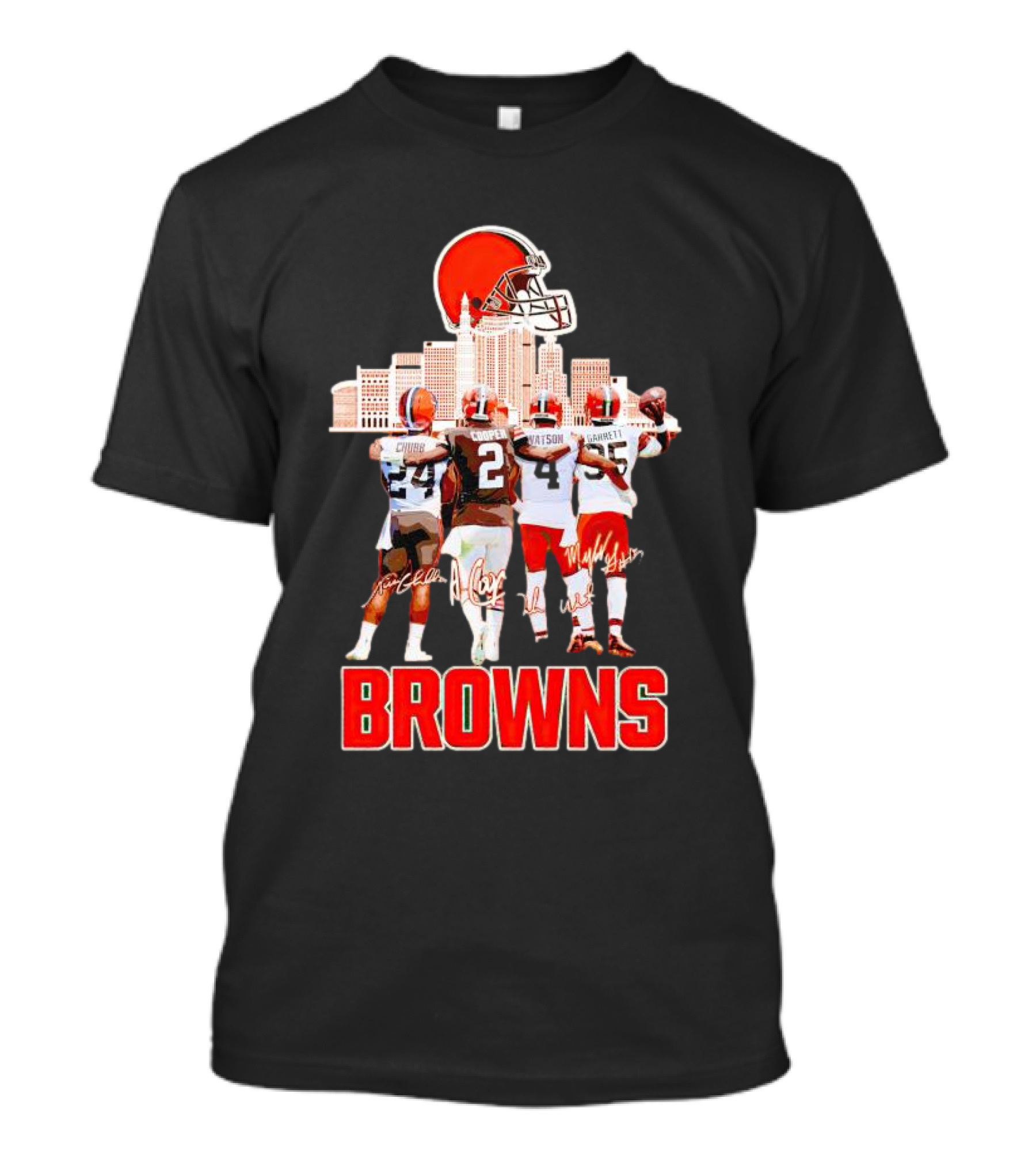 Browns Chubb Cooper Watson Garrett Cityscape Signatures T-Shirt