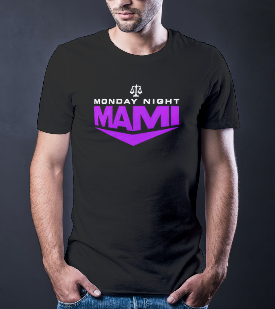 Monday Night Mami Purple Scales Of Justice T-Shirt