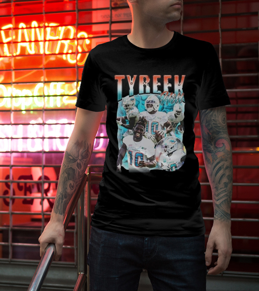 Tyreek Hill Miami Football Vintage Collage T-Shirt