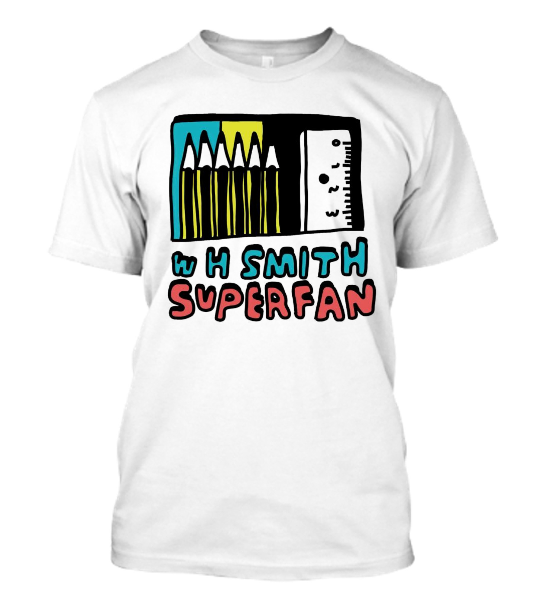 W H Smith Super Fan Pencil And Ruler T-Shirt