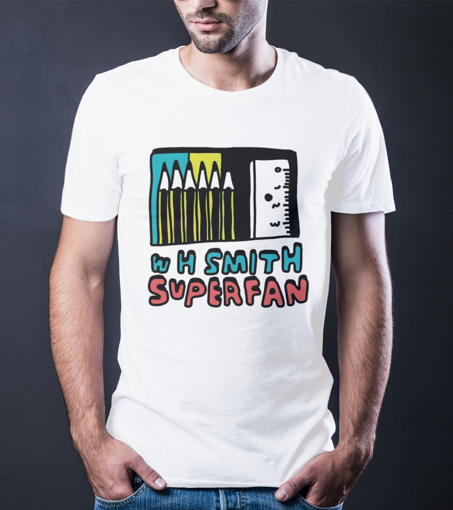 W H Smith Super Fan Pencil And Ruler T-Shirt