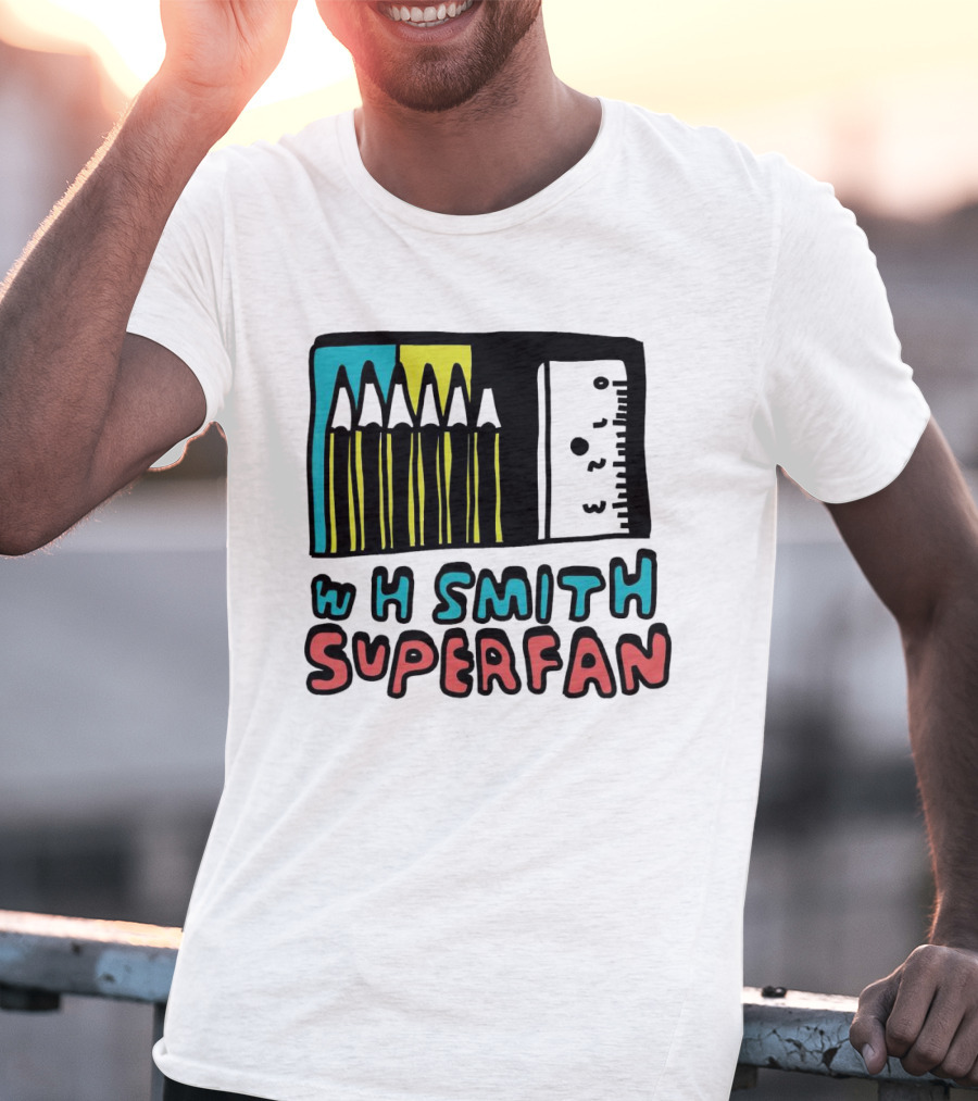 W H Smith Super Fan Pencil And Ruler T-Shirt
