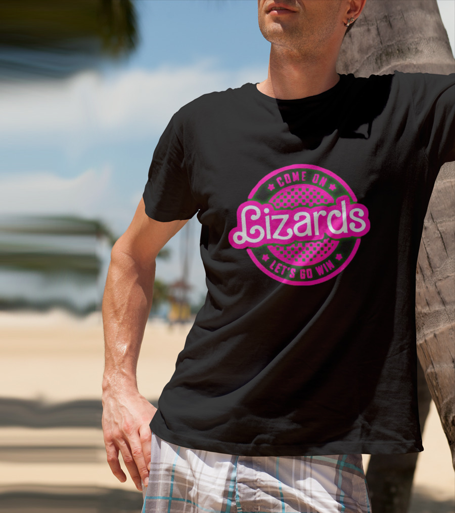 Come On Lizards Let's Go Win Retro Pop Aesthetic T-Shirt