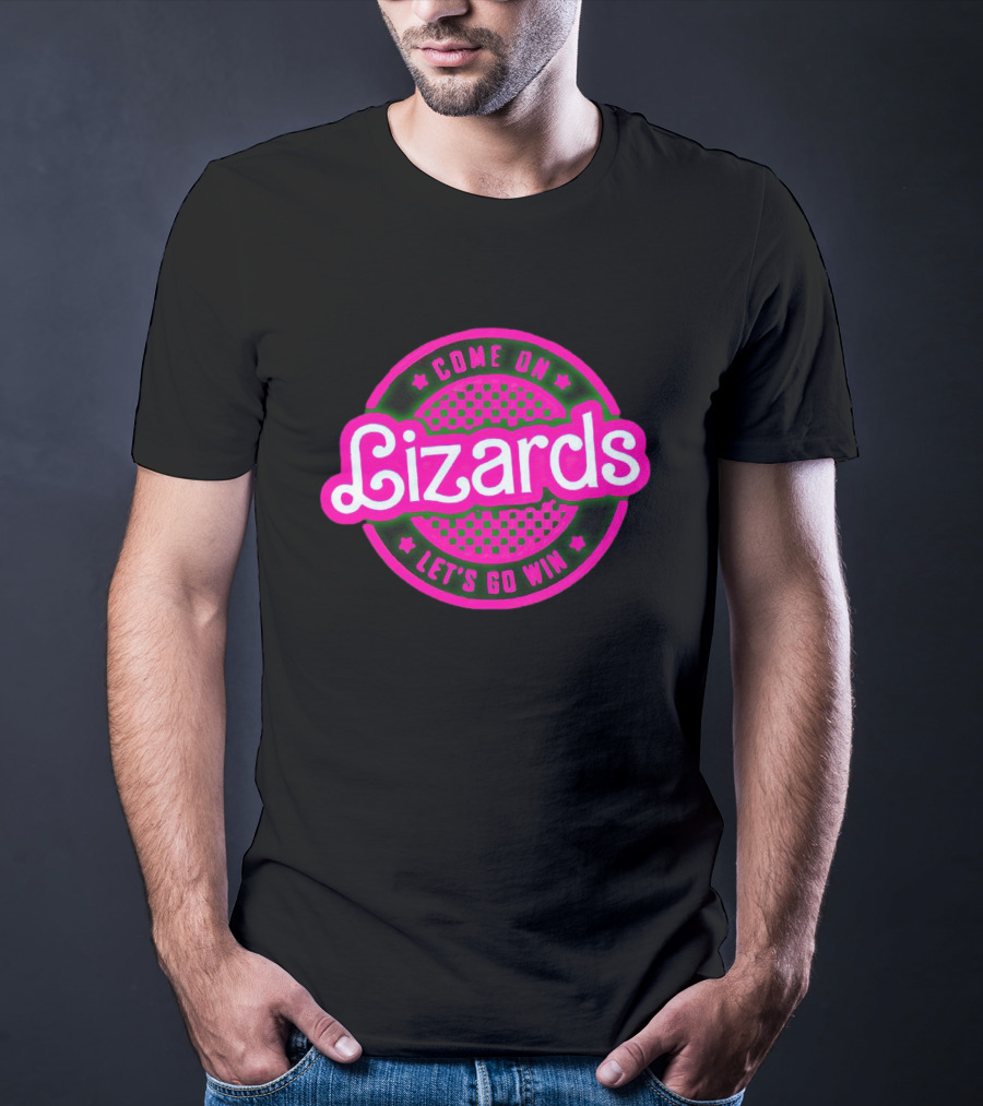 Come On Lizards Let's Go Win Retro Pop Aesthetic T-Shirt