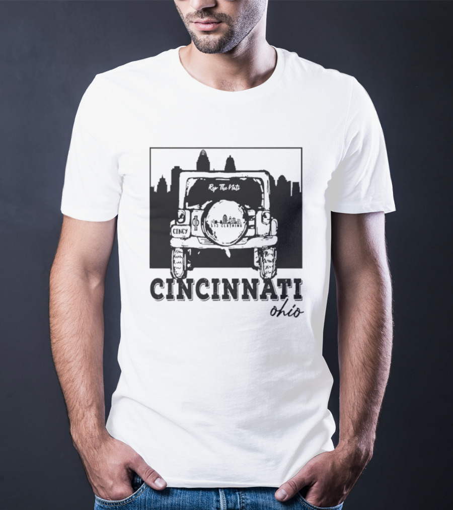Cincinnati Ohio Jeep Skyline Rip The Nuts T-Shirt
