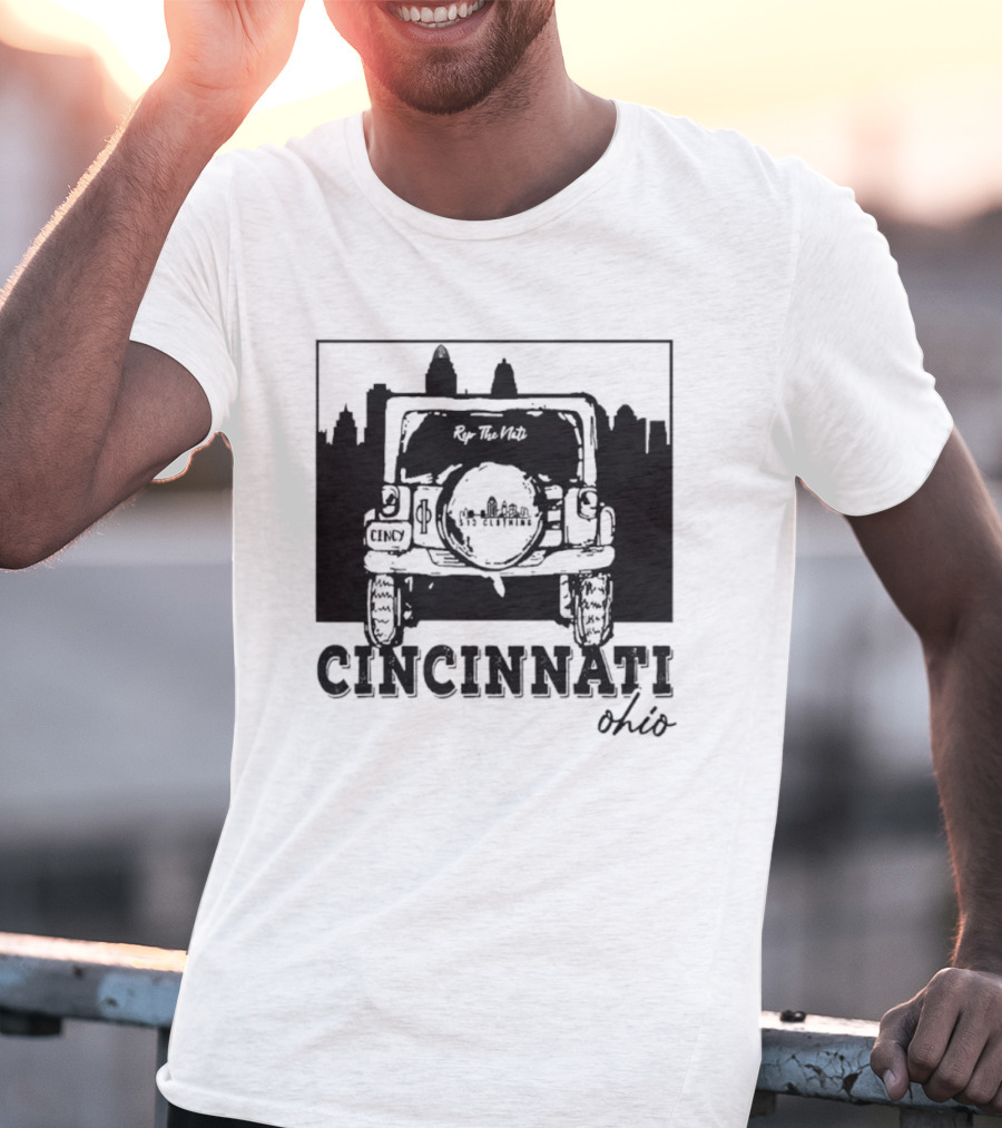 Cincinnati Ohio Jeep Skyline Rip The Nuts T-Shirt