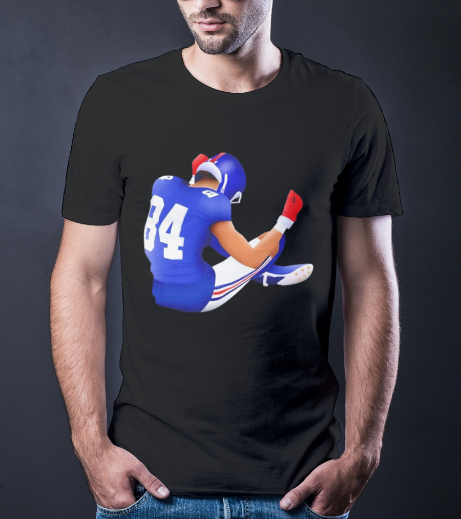 Jomboymedia Route Runner 84 Football Player Sitting T-Shirt