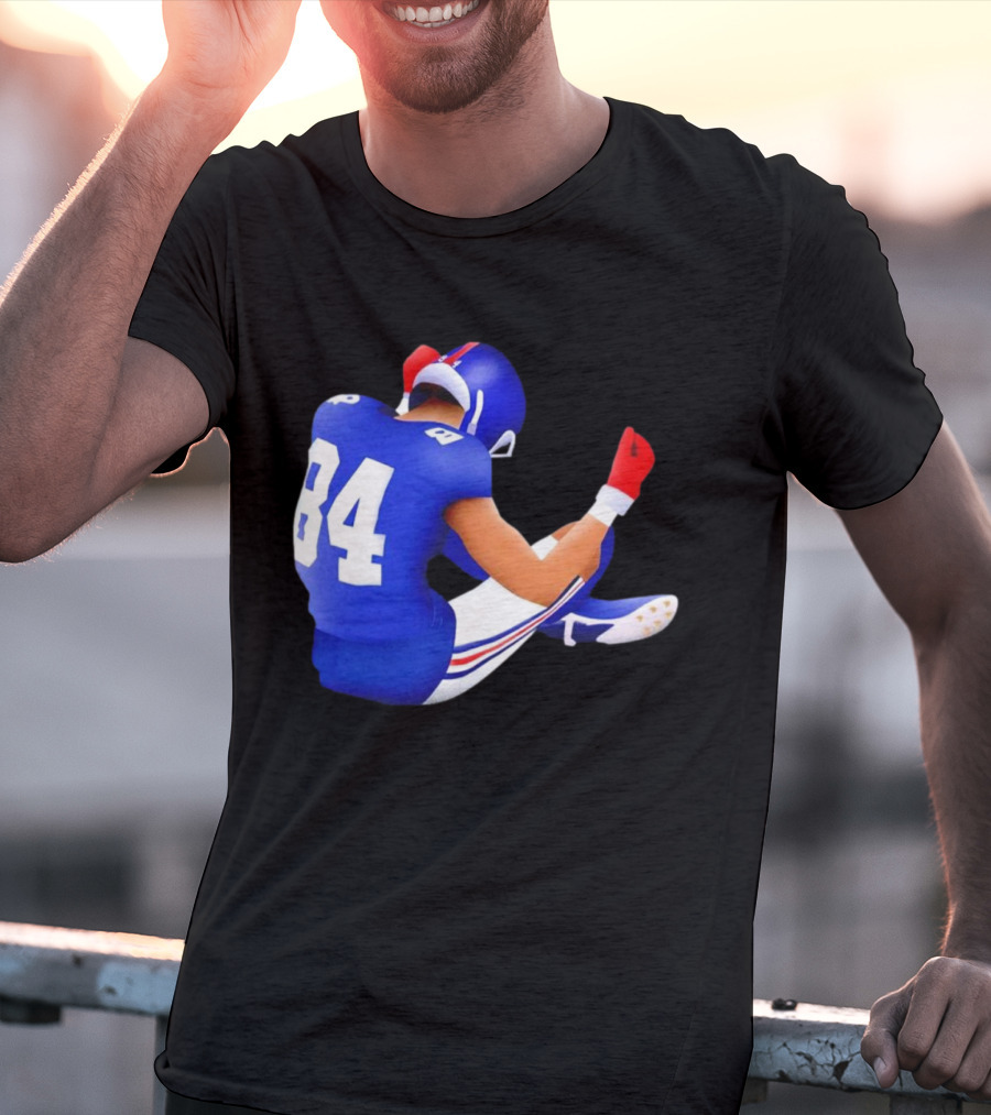 Jomboymedia Route Runner 84 Football Player Sitting T-Shirt