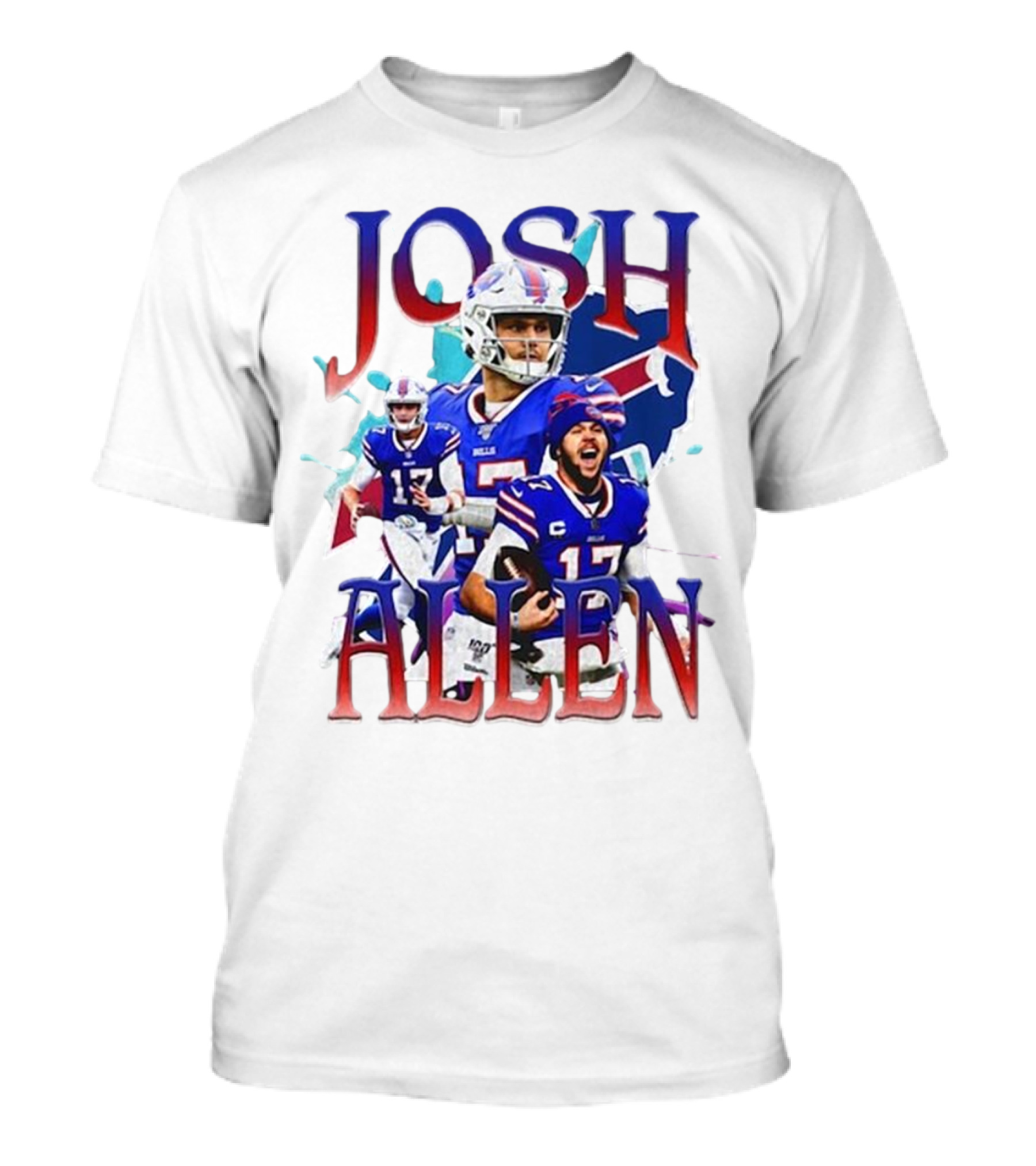 Josh Allen Buffalo Bills Number 17 Football Player T-Shirt