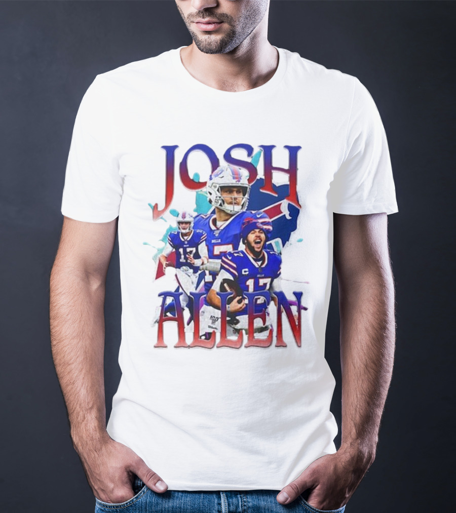 Josh Allen Buffalo Bills Number 17 Football Player T-Shirt