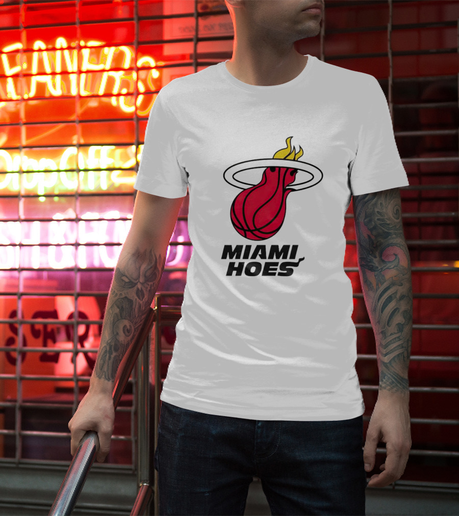 Miami Heat Miami Hoes Basketball Flame T-Shirt