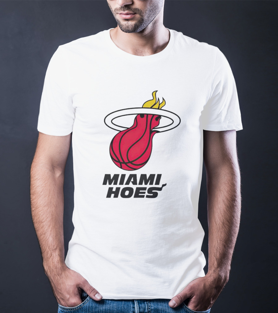 Miami Heat Miami Hoes Basketball Flame T-Shirt