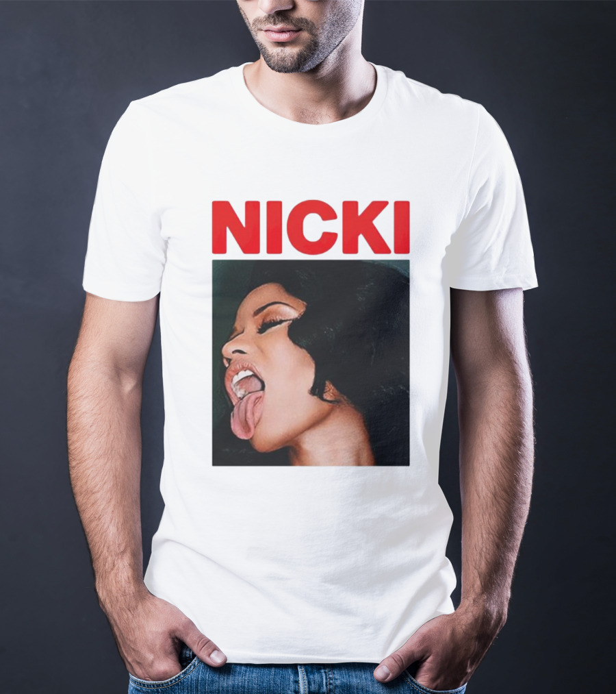 Nicki Sticking Out Tongue Image T-Shirt