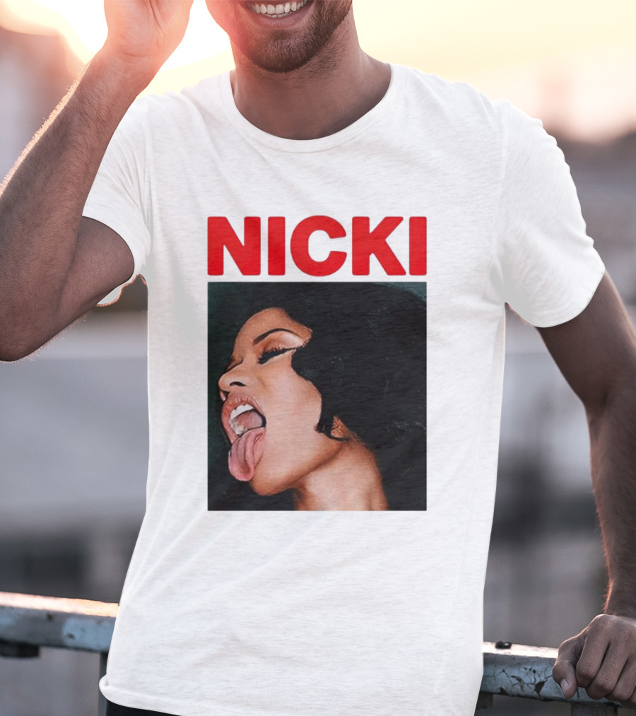 Nicki Sticking Out Tongue Image T-Shirt