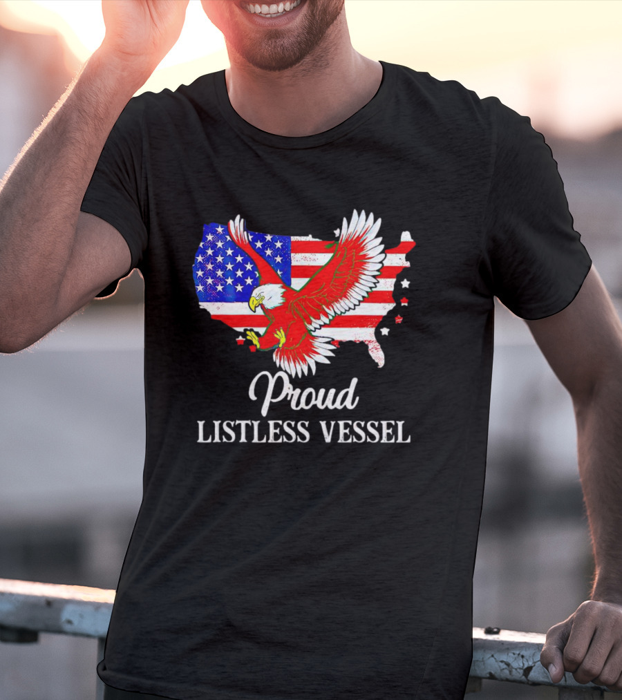 American Flag Eagle Proud Listless Vessel T-Shirt