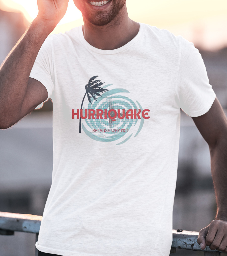 HURRIQUAKE Palm Tree Swirl Because Why Not T-Shirt