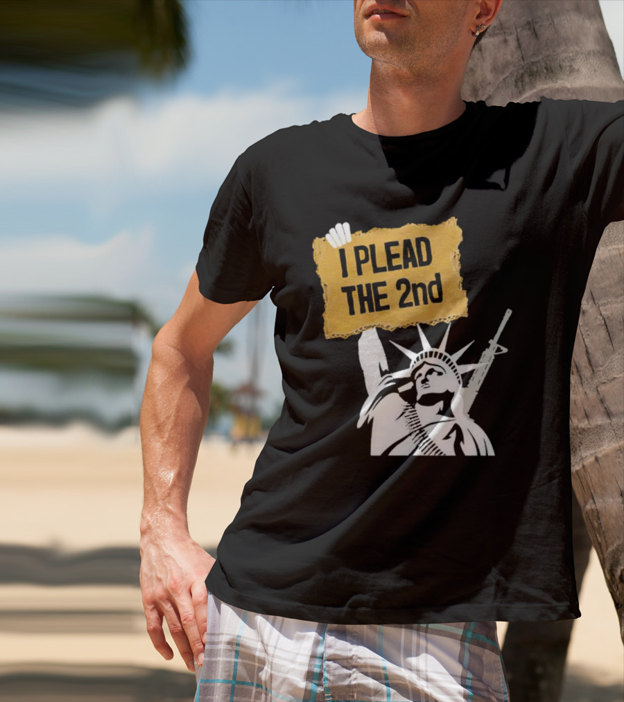 I PLEAD THE 2nd Statue Of Liberty Rifle Protest T-Shirt