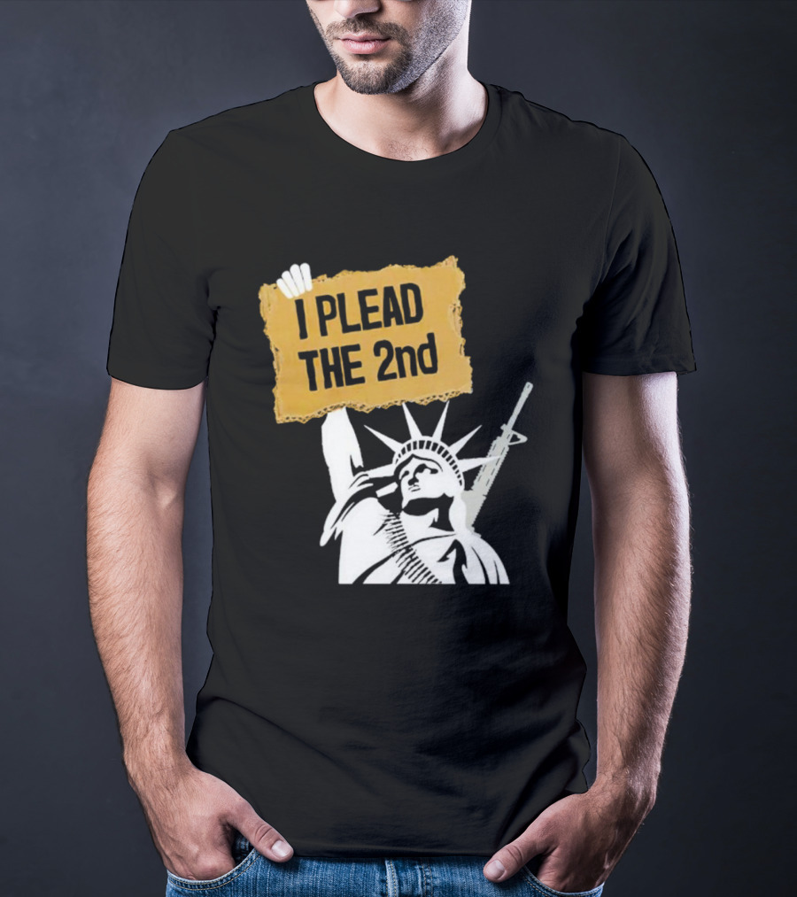 I PLEAD THE 2nd Statue Of Liberty Rifle Protest T-Shirt