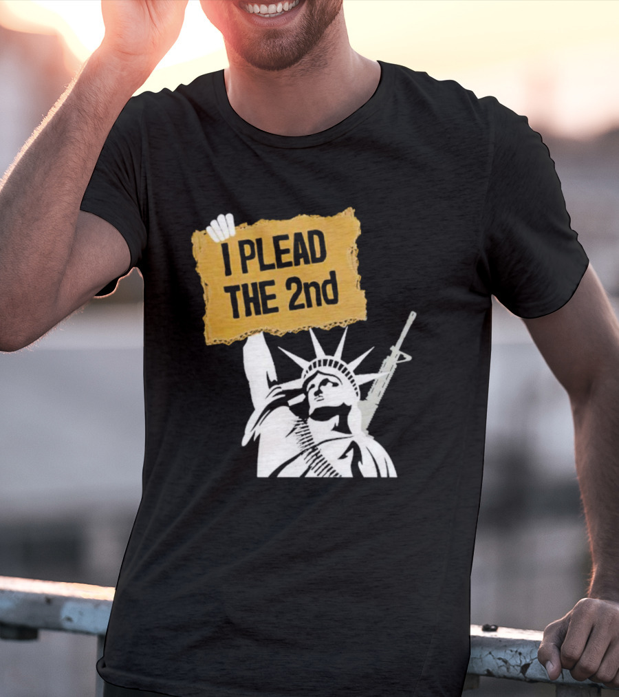 I PLEAD THE 2nd Statue Of Liberty Rifle Protest T-Shirt