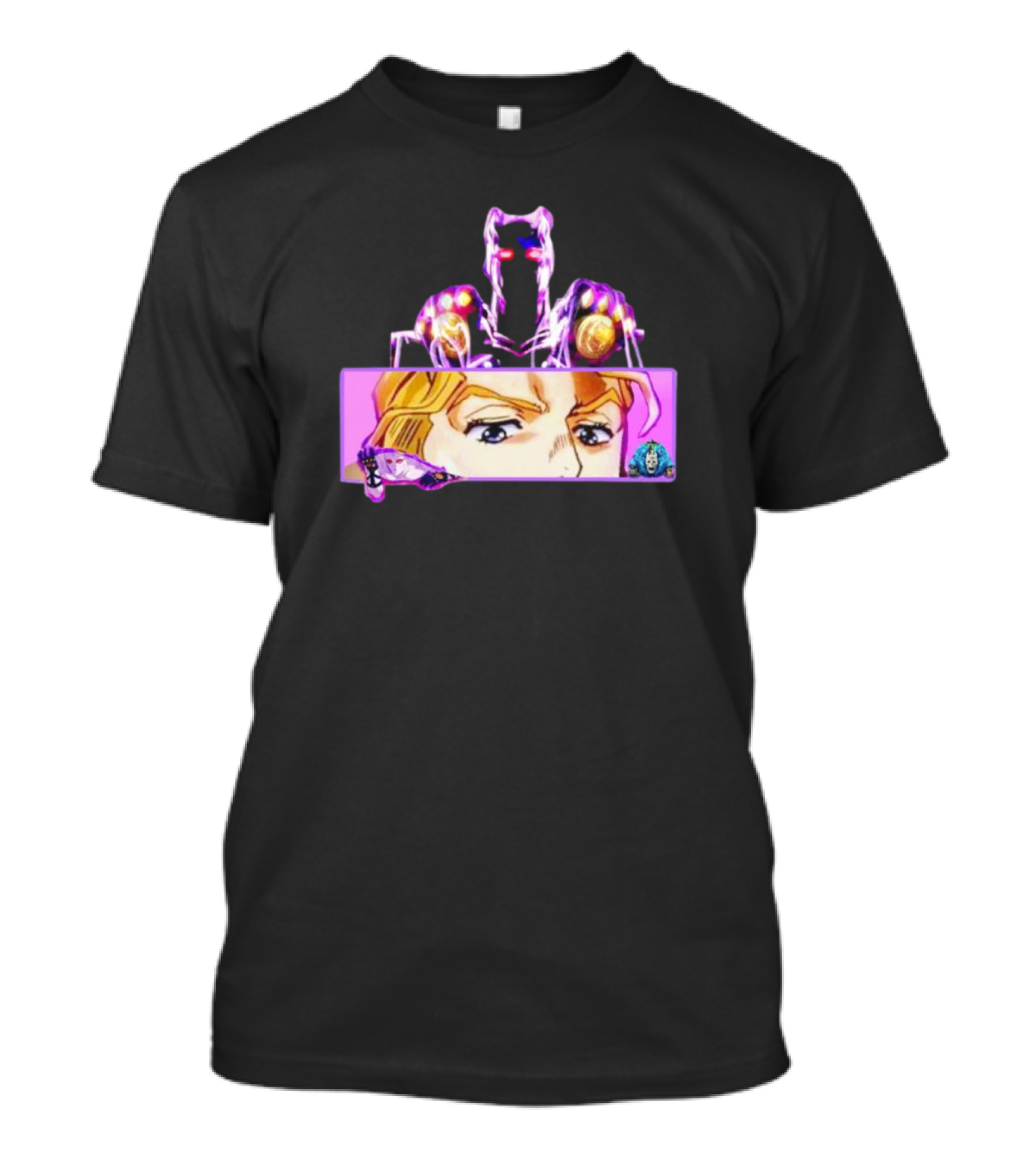 Kira Killer Queen Hoshi 7Oz Anime Manga Eyes Bold Pink Highlights T-Shirt