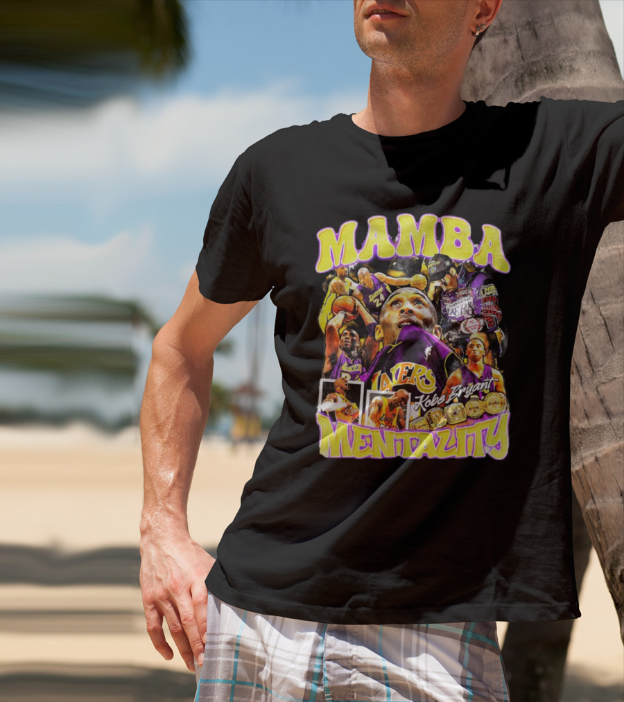 Mamba Mentality Lakers Kobe Bryant Rings Basketball Legend T-Shirt