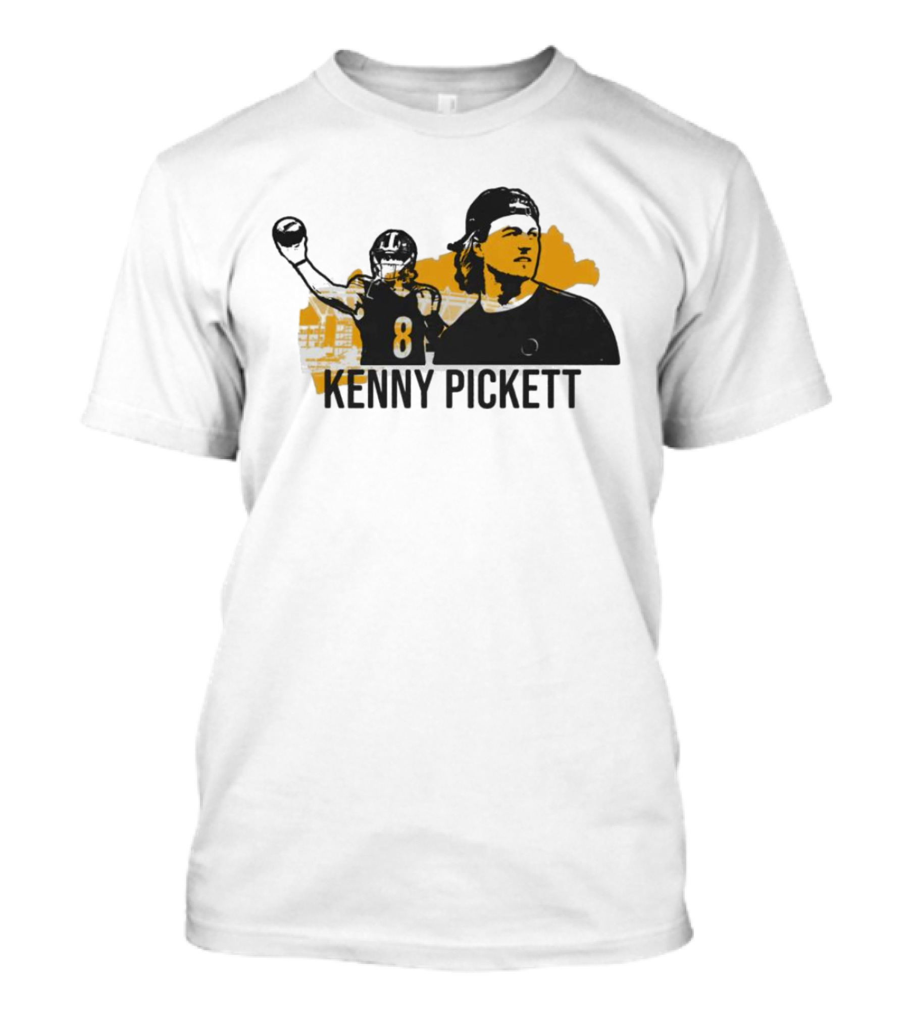 Kenny Pickett Pittsburgh Headliner Series Black And Gold Football Eleven T-Shirt