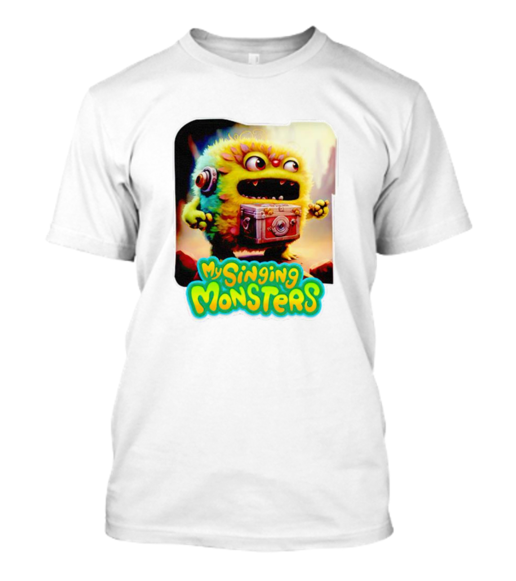 My Singing Monsters Colorful Furry Creature With Camera T-Shirt