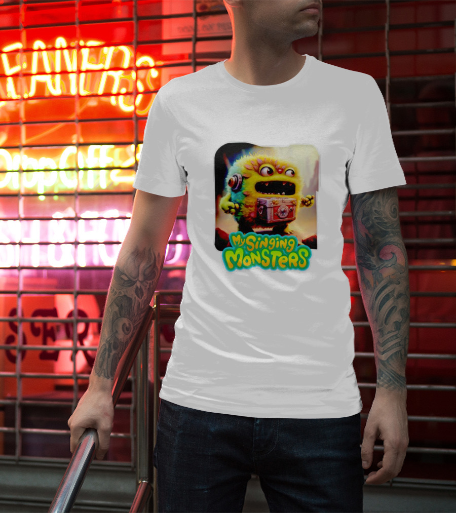 My Singing Monsters Colorful Furry Creature With Camera T-Shirt