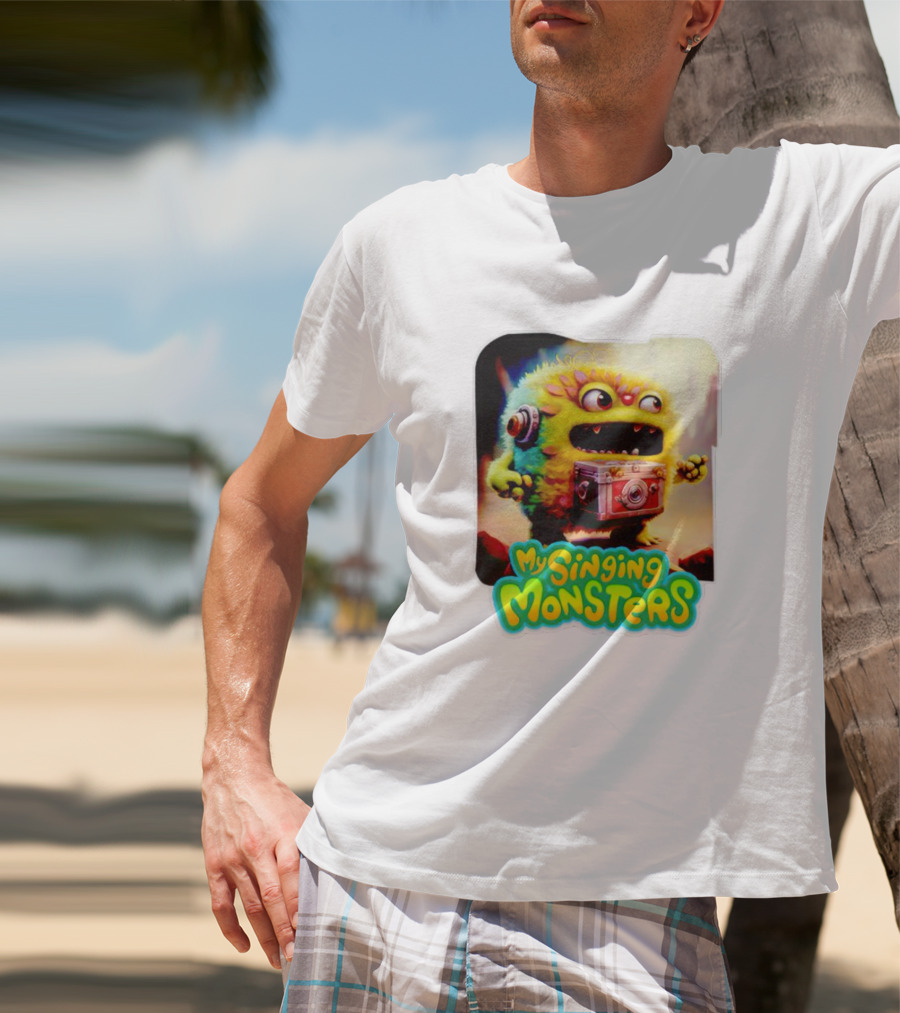 My Singing Monsters Colorful Furry Creature With Camera T-Shirt