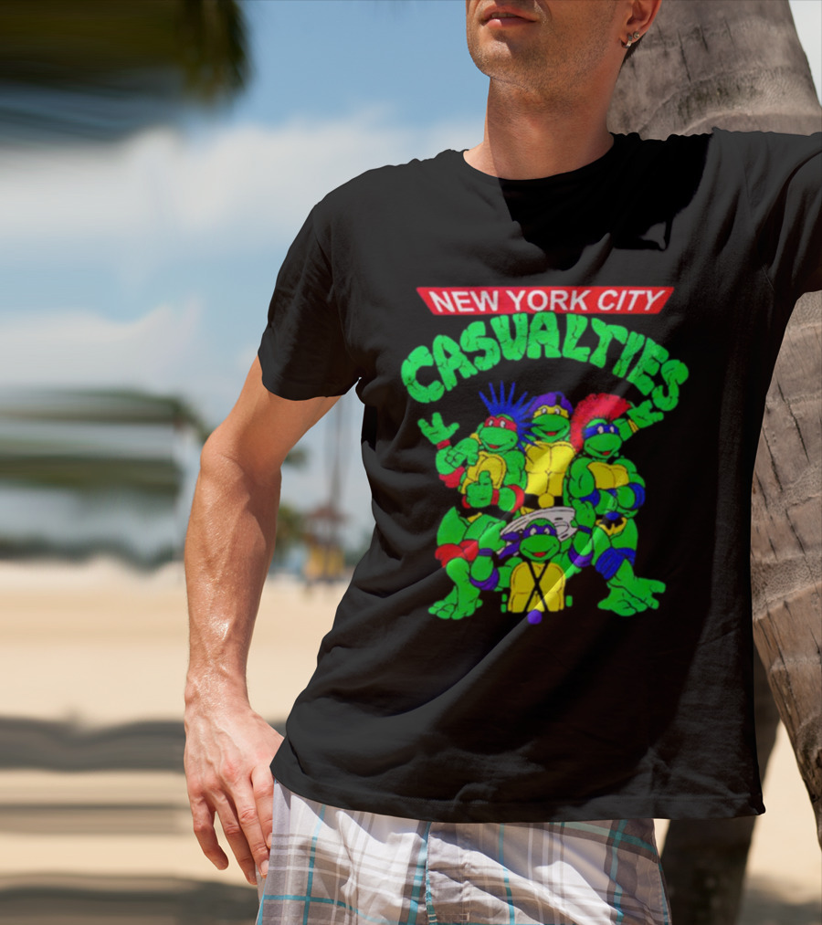 New York City The Casualties Ninja Turtles Crossover T-Shirt