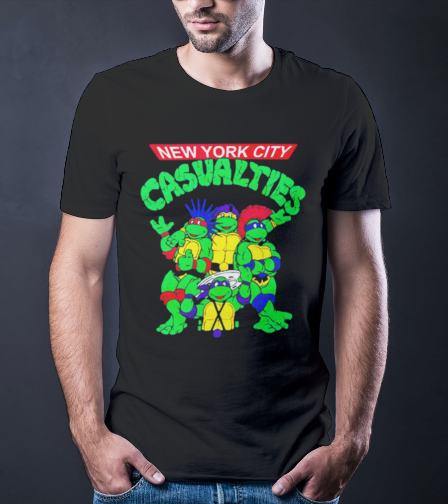New York City The Casualties Ninja Turtles Crossover T-Shirt