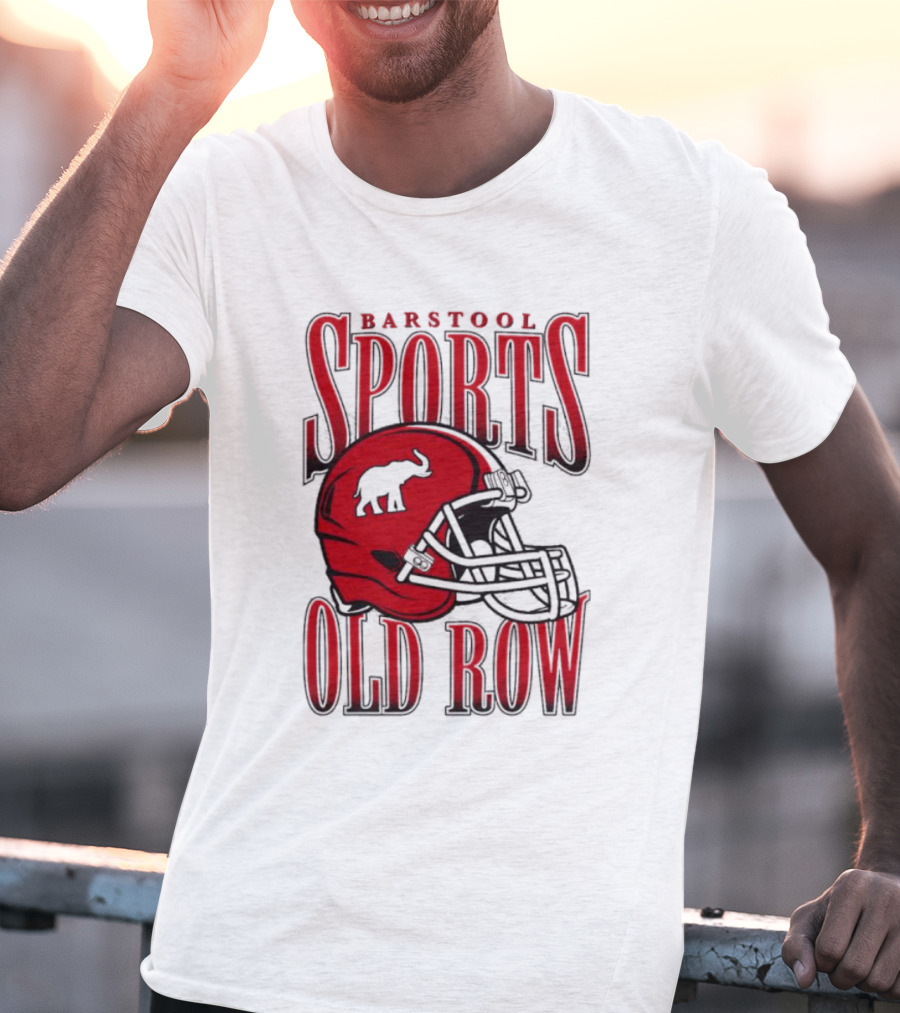 Old Row Elephant Football Helmet T-Shirt