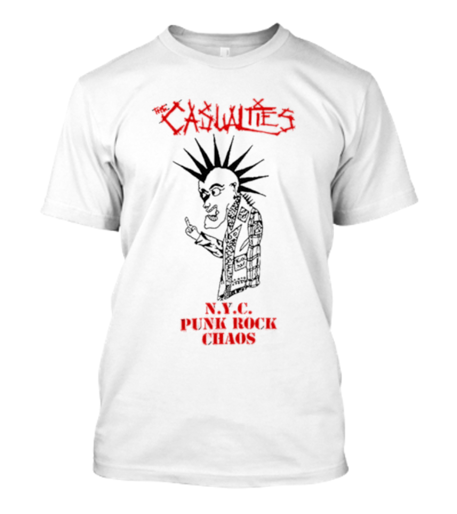 The Casualties NYC Punk Rock Chaos Mohawk T-Shirt
