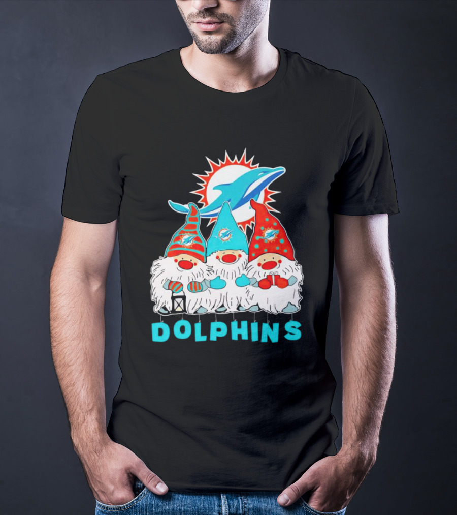 Miami Dolphins Gnomes Football Team Fan T-Shirt