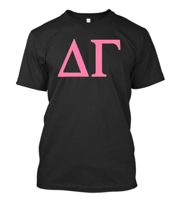 Delta Gamma World Famous ΔΓ Pink Lettering T-Shirt