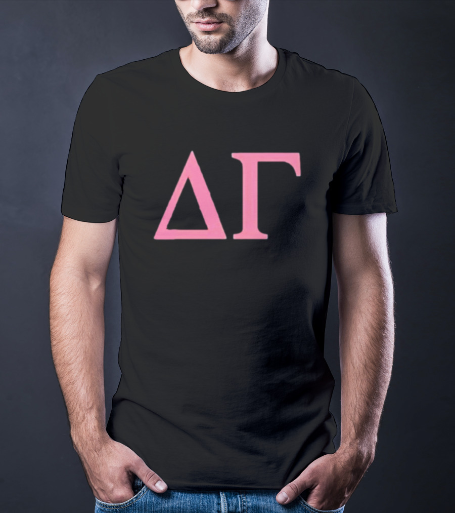 Delta Gamma World Famous ΔΓ Pink Lettering T-Shirt