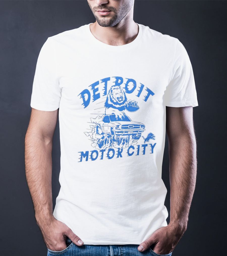 Detroit Lions Motor City Car T-Shirt