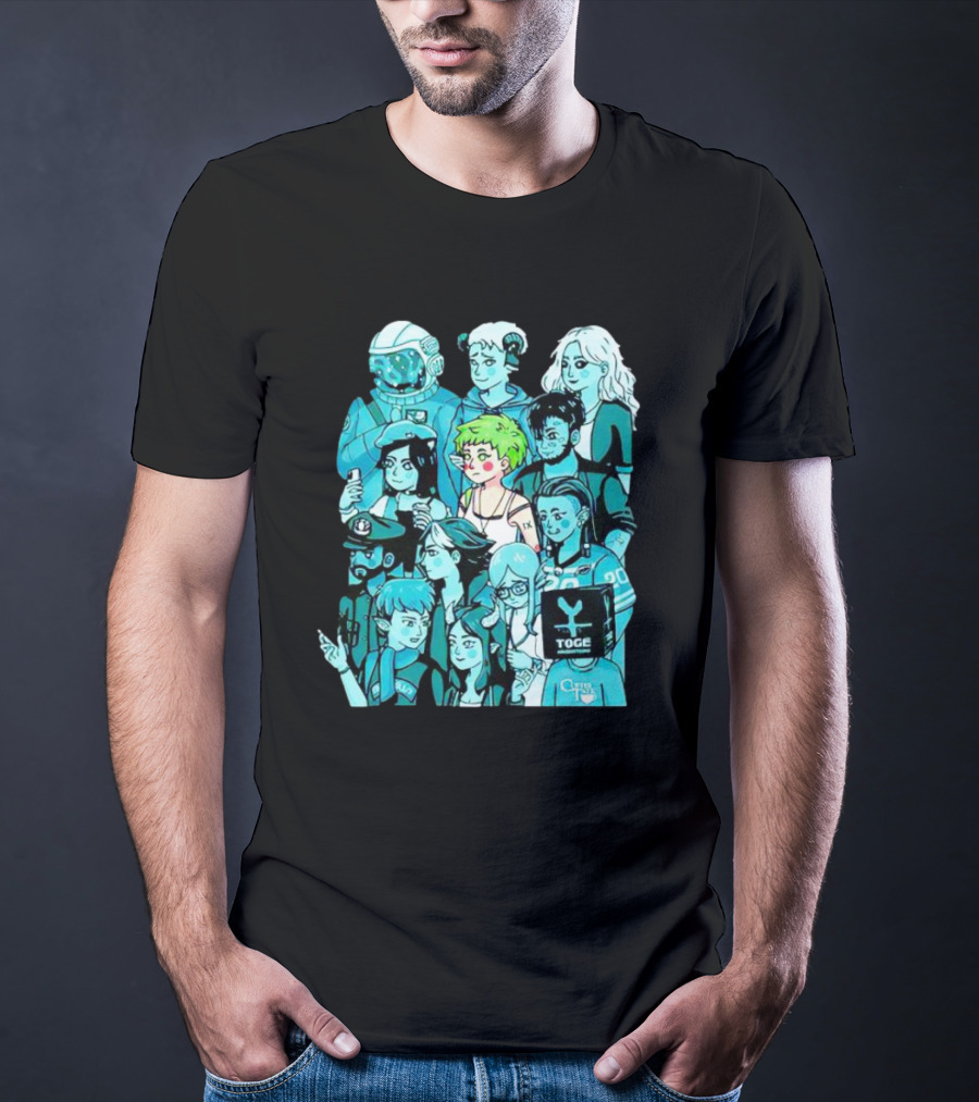 Freya And Friends Colorful Illustration With Togek And Clouy Text T-Shirt