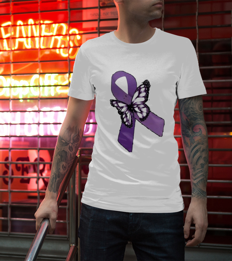 International Overdose Awareness Day Purple Butterfly T-Shirt