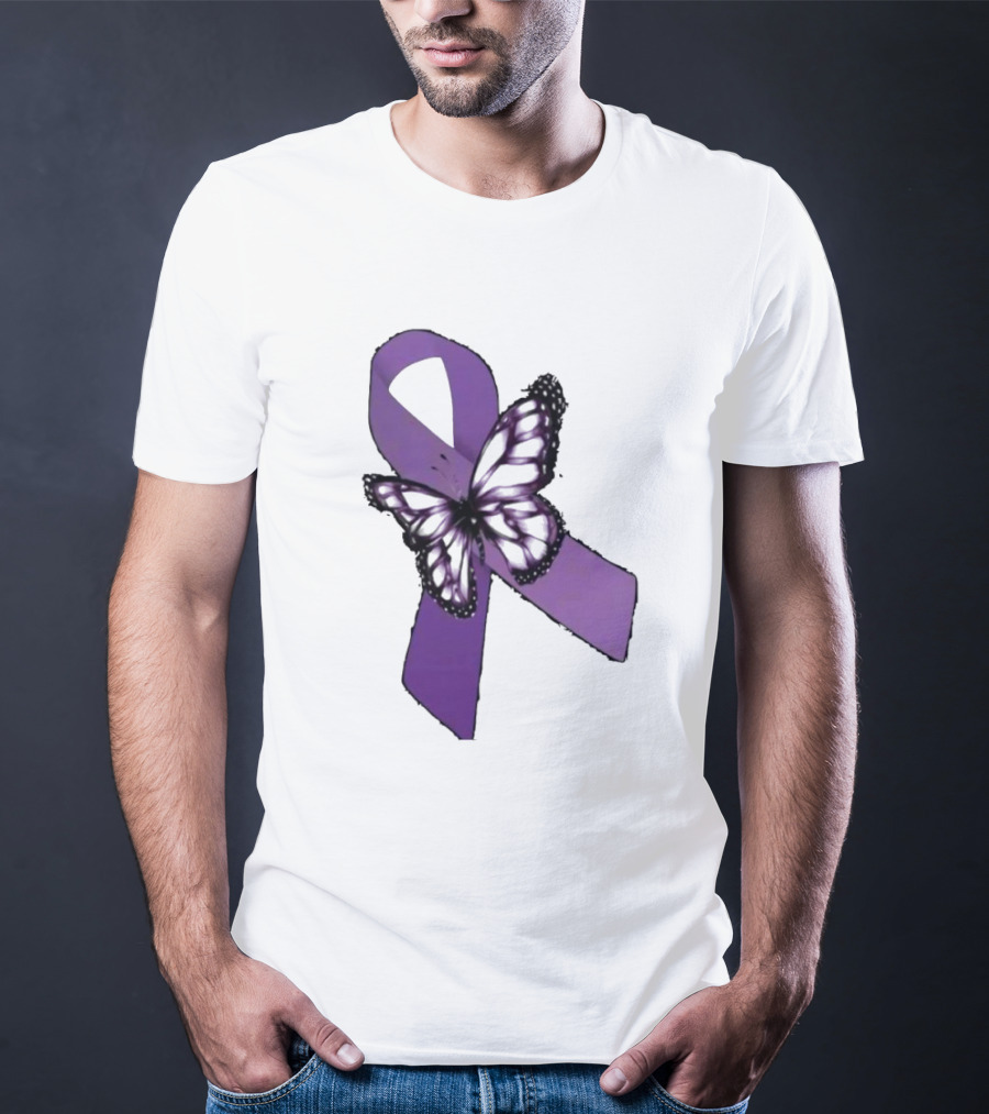 International Overdose Awareness Day Purple Butterfly T-Shirt
