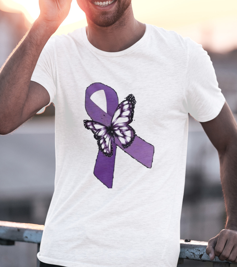 International Overdose Awareness Day Purple Butterfly T-Shirt