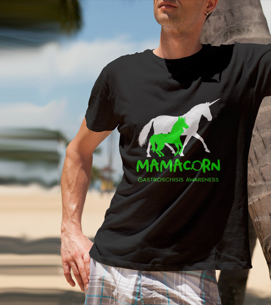 Mamacorn Gastroschisis Awareness Unicorn Mother And Foal T-Shirt