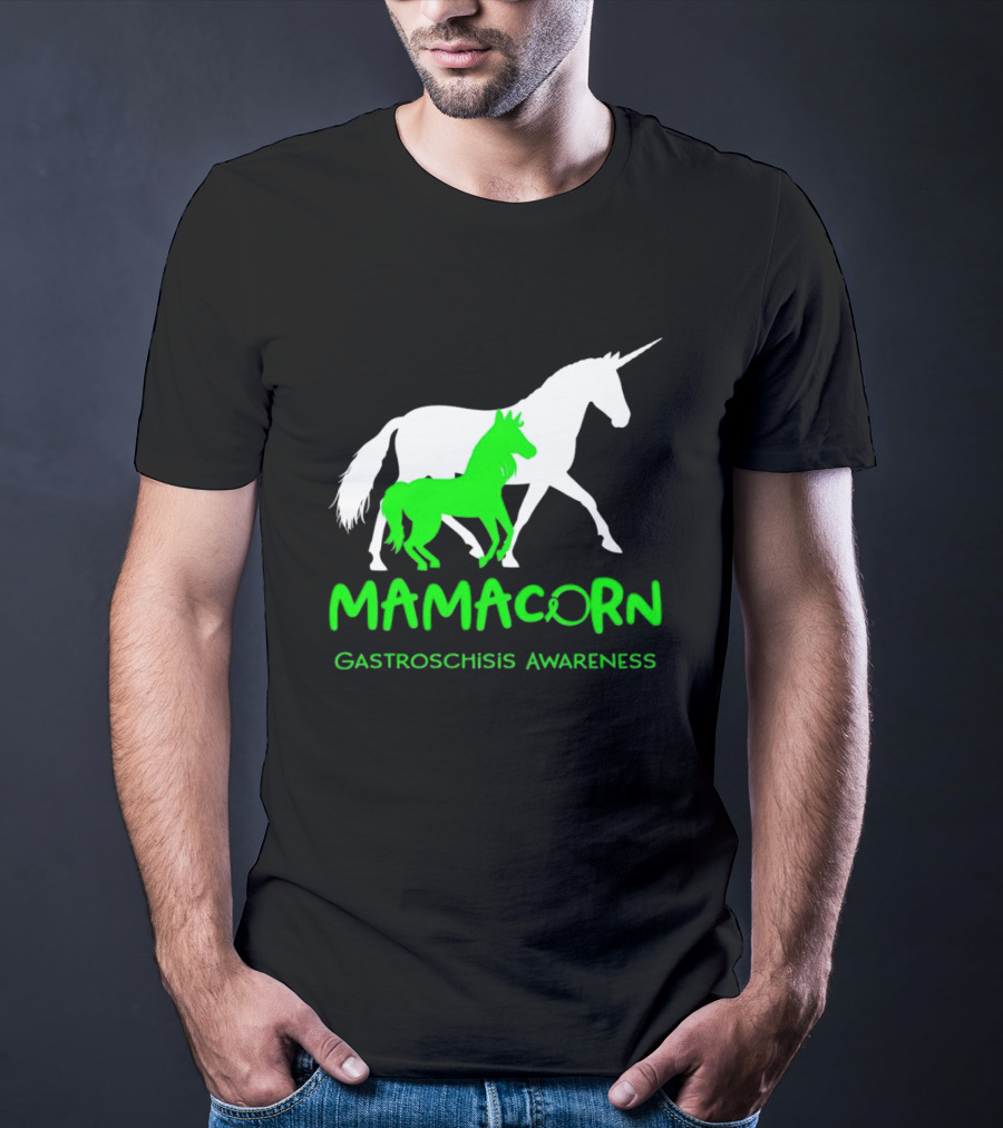 Mamacorn Gastroschisis Awareness Unicorn Mother And Foal T-Shirt