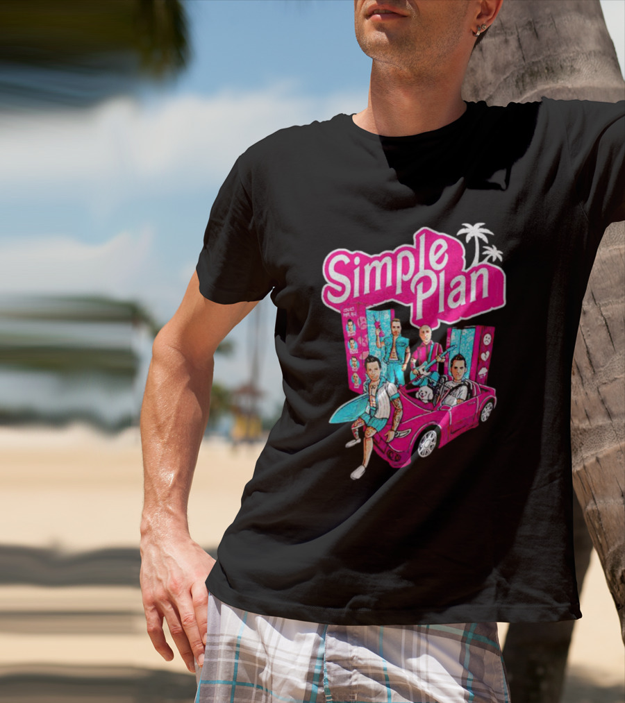 Simple Plan Barbie Dolls And Car Ocean Drive T-Shirt