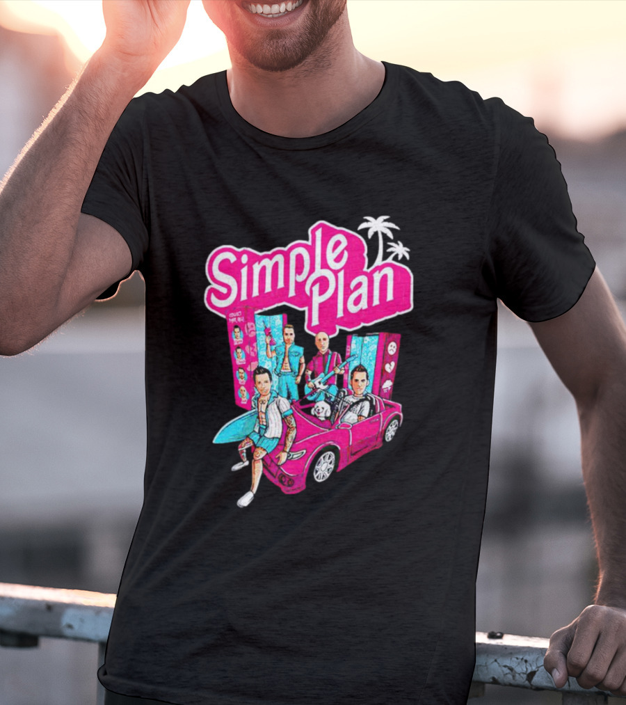 Simple Plan Barbie Dolls And Car Ocean Drive T-Shirt