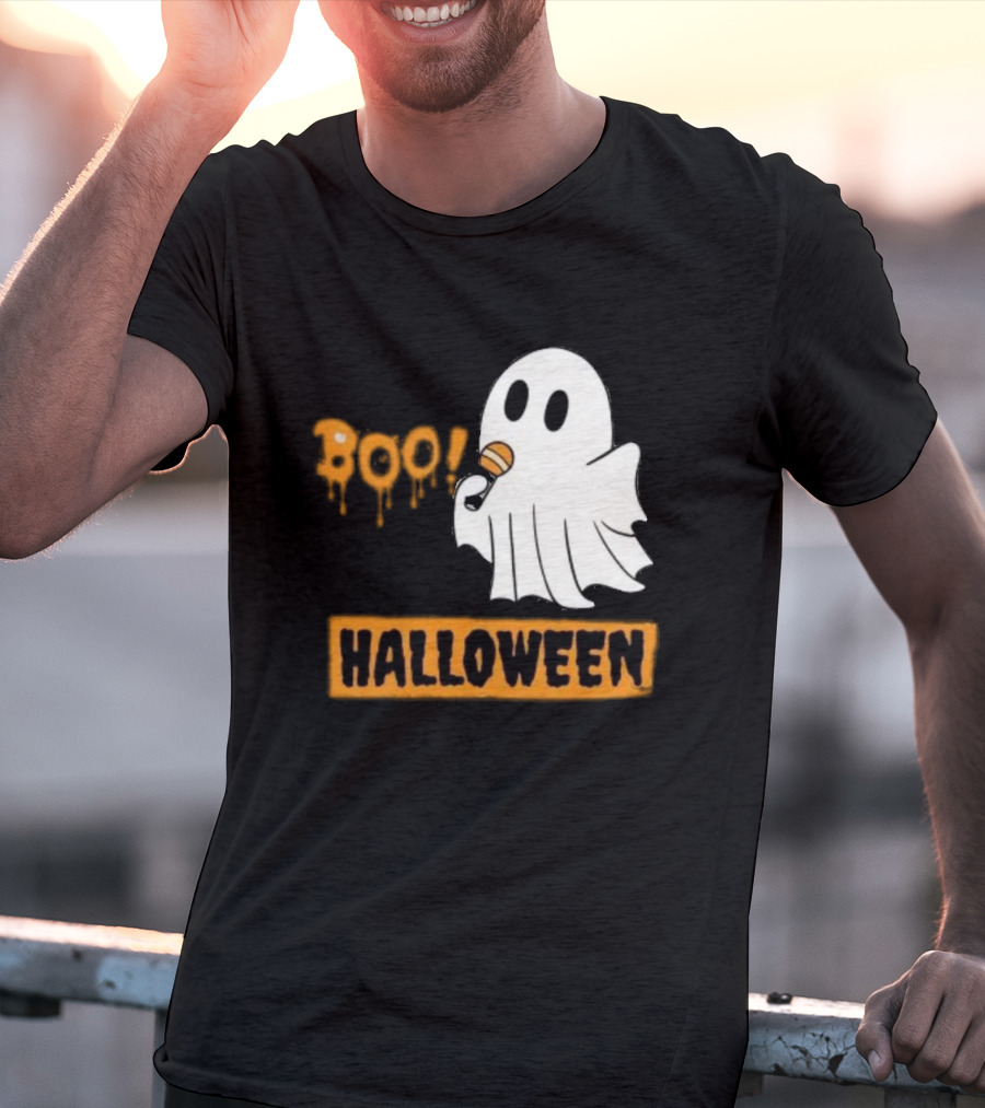 Happy Halloween Boo Cute Singing Ghost Halloween T-Shirt