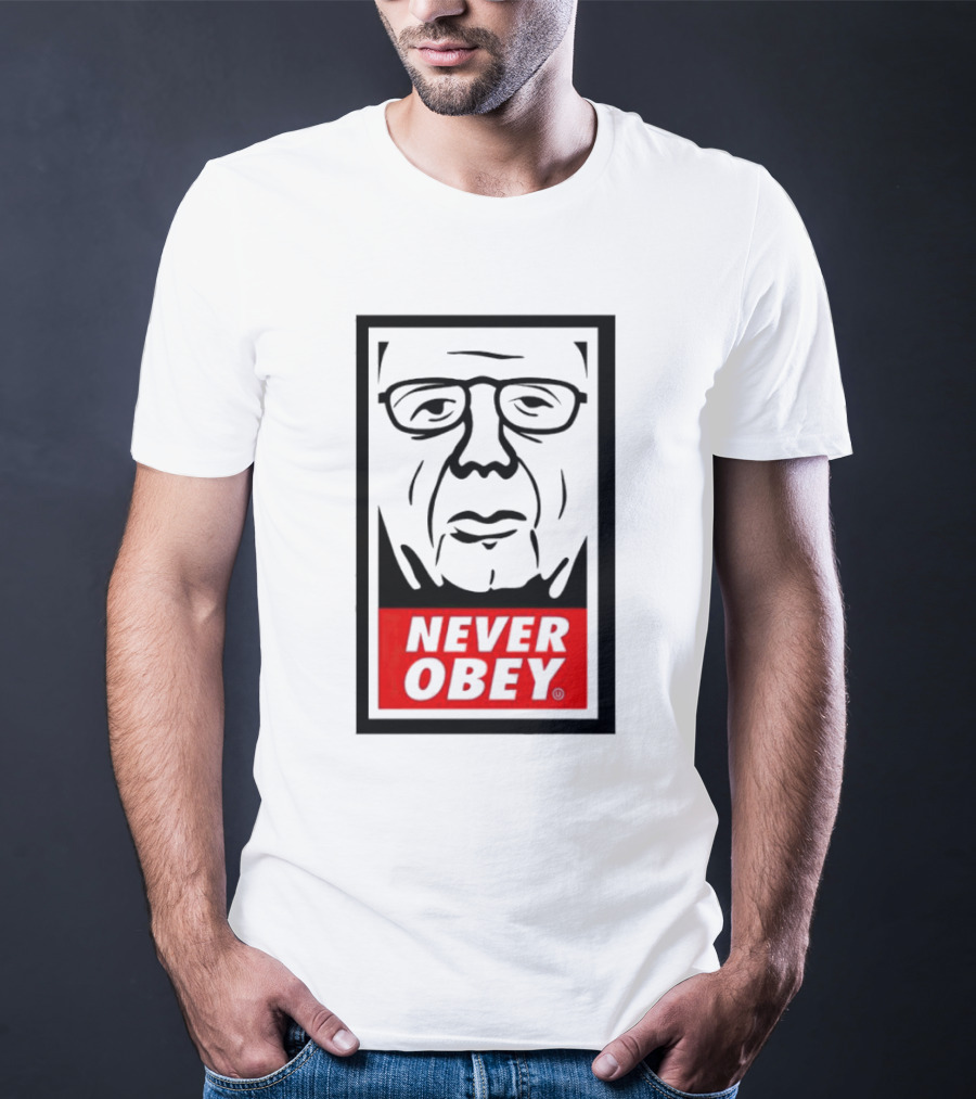 Never Obey Large Graphic Face T-Shirt
